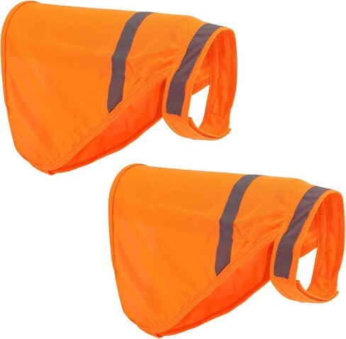 2pcs Dog Hunting Reflective Vests, Medium Size High Visibility Bright Orange Vis Dog Safety Vests Suitable Security Jacket for Outdoor Training Jogging Hunting Activities in Saudi Arabia
