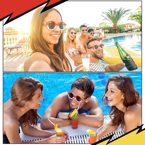 16 Pair Cartoon Animation Party Favors Red and White Sunglasses Cartoon Animation Themed Birthday Party Decorations Goodie Bags Stuffers Gift Sunglasses for Classroom Birthday Baby Shower Decorations in Saudi Arabia