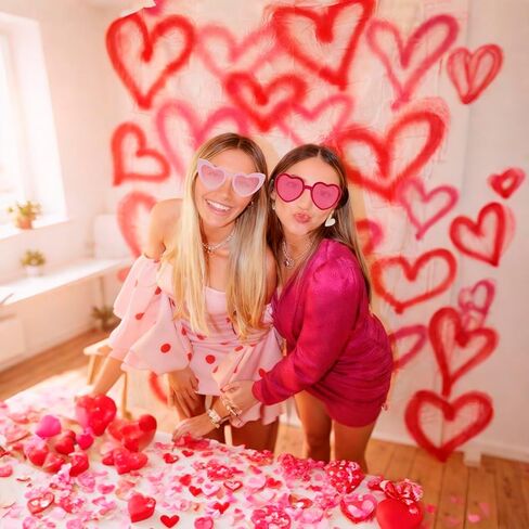 6pcs Funny Heart Shaped Sunglasses for Women - Ideal for Valentine's Day, Galentine Party & Daily Stylish Looks in Saudi Arabia
