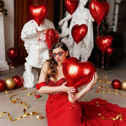 6pcs Funny Heart Shaped Sunglasses for Women - Ideal for Valentine's Day, Galentine Party & Daily Stylish Looks in Saudi Arabia