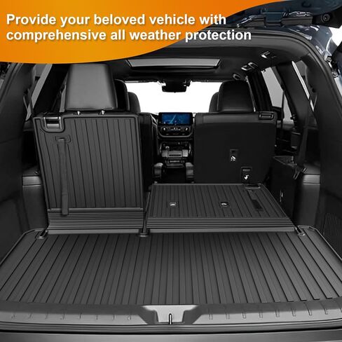 AOMSAZTO Cargo Mat Compatible with 2024 2025 2026 Toyota Grand Highlander: Cargo Liner with Backrest Mat 2-in-1 - All Weather TPE Trunk Mat for Grand Highlander Accessories (Not Fit Highlander) in Kuwait