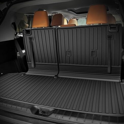 AOMSAZTO Cargo Mat Compatible with 2024 2025 2026 Toyota Grand Highlander: Cargo Liner with Backrest Mat 2-in-1 - All Weather TPE Trunk Mat for Grand Highlander Accessories (Not Fit Highlander) in Kuwait