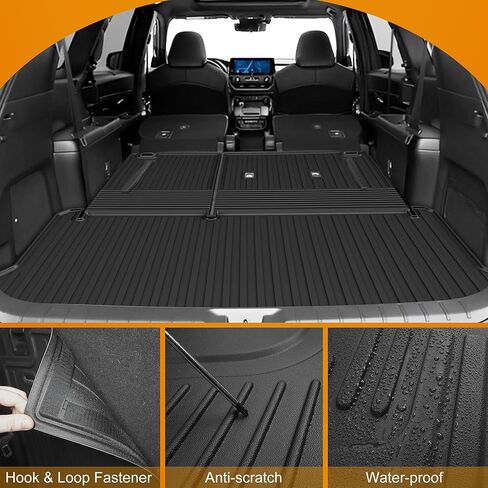 AOMSAZTO Cargo Mat Compatible with 2024 2025 2026 Toyota Grand Highlander: Cargo Liner with Backrest Mat 2-in-1 - All Weather TPE Trunk Mat for Grand Highlander Accessories (Not Fit Highlander) in Kuwait