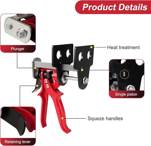 أداة ضغط فرجار الفرامل، أداة فرجار فرامل 4 مكبس لفرجار مكبس فردي/توأم/رباعي، موزع وسادة الفرامل 29100 متوافق مع معظم السيارات والشاحنات الخفيفة (أحمر) in Kuwait