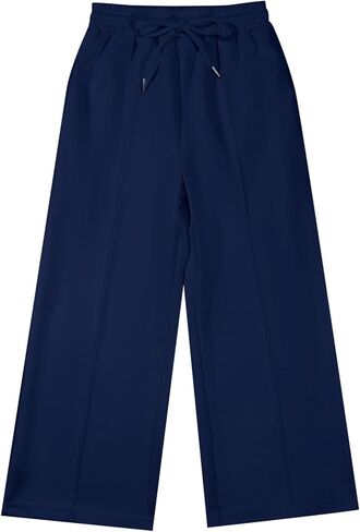 Baggy Sweatpants for Girls Wide Leg Elastic High Waist Sweat Pant Drawstring Athletic Open Bottom Trousers 3-13years in Saudi Arabia