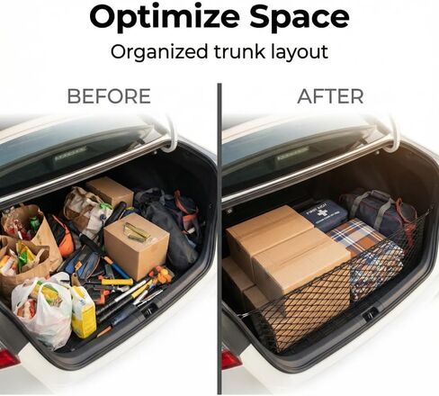 Adjustable Elastic Cargo Net with Hooks, Expandable Truck Bed Organizer for SUV, Sedan & Pickup, Heavy-Duty Stretchable Storage Mesh in Saudi Arabia