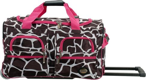 Rockland Rolling Duffel Bag, Orange, 22-Inch in Kuwait