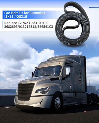 حزام المروحة 12PK2315 مناسب لـ Cummins ISX15 QSX15 استبدال 3100189 3682893 013216318 356541C3 in Saudi Arabia