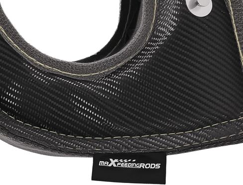 بطانية maxpeedingrods T6 من ألياف الكربون توربو غطاء درع الحرارة مع زنبركات تثبيت لـ HX52 HT60 GT40 T88 GT55 GT5533R GT5541R T88 Turbo in Kuwait