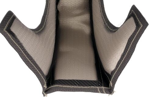 بطانية maxpeedingrods T6 من ألياف الكربون توربو غطاء درع الحرارة مع زنبركات تثبيت لـ HX52 HT60 GT40 T88 GT55 GT5533R GT5541R T88 Turbo in Kuwait