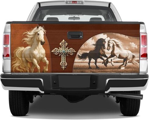 ThangPham Shop Native Horse Truck Tailgate Wrap – Tailgate Wrap with Horse Theme in Saudi Arabia