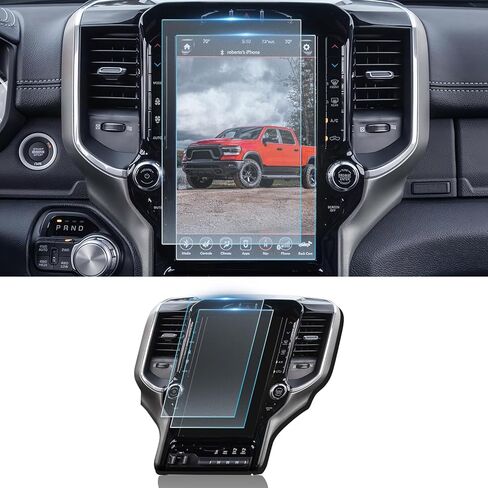 BIBIBO for 2025 RAM 14.4"Screen Protector 2025 2026 Dodge RAM 1500 2500 3500 Laramie/Rebel/Limited/Limited Longhorn/Tungsten Uconnect 5 14.4" Tempered Glass Anti Glare Anti-Scratch Ultra-Clear 2025 2026 Dodge RAM Accessories in Kuwait