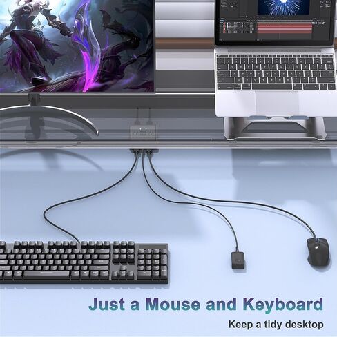 Switch USB3.0 ، فاصل USB ، محدد ثنائي الاتجاه 2 في 1 Out/ 1 في 2 ، شارك أجهزة USB بين 2 كمبيوتر للطابعة ولوحة المفاتيح والماسحة الضوئية والماوس مع 2pcs A إلى كابلات ووحدة تحكم سطح المكتب in Kuwait