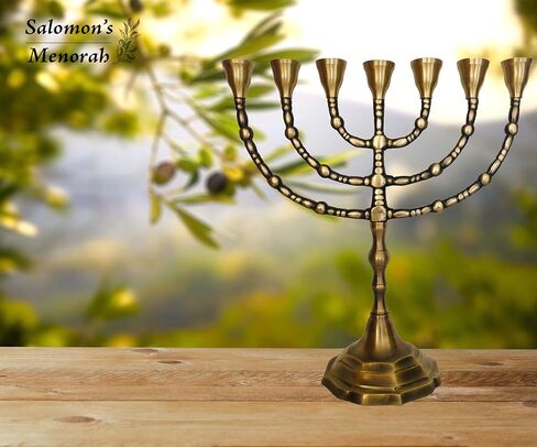 10״ high, 7 Branch, Menorah Candles, Holyland 7 Branch Beautiful Menorah from Israel from The holy Land Jerusalem in Saudi Arabia