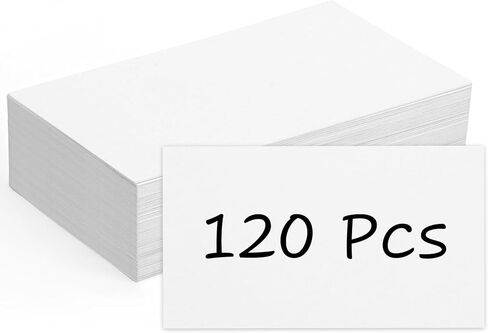 120 Pcs Blank Business Cards, 2x3.5in Small Index Cards, 350GSM Thick White Blank Note Cards for Business Study Index Invitation Playing in Saudi Arabia