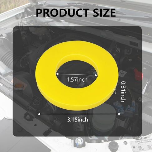 Wuyaoyao 2PCS Shock Bushings, Heavy Duty Suspension Bushings Rubber Ring for Shock Absorption & Noise Reduction, Shock-Absorbers Pad Buffer Damper Washers for Strut Tower Top Soundproof Sealing in Kuwait