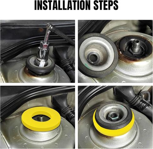 Wuyaoyao 2PCS Shock Bushings, Heavy Duty Suspension Bushings Rubber Ring for Shock Absorption & Noise Reduction, Shock-Absorbers Pad Buffer Damper Washers for Strut Tower Top Soundproof Sealing in Kuwait