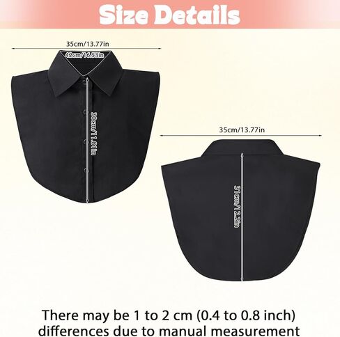 JATEBI 3 Pcs Fake Collar Detachable Collar False Dicky Collars Half False Blouse Dickey for Women in Saudi Arabia