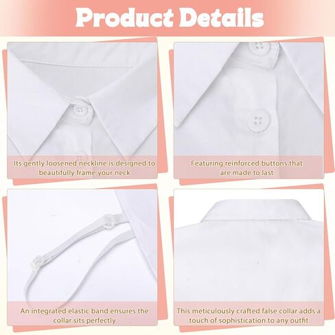 JATEBI 3 Pcs Fake Collar Detachable Collar False Dicky Collars Half False Blouse Dickey for Women in Saudi Arabia