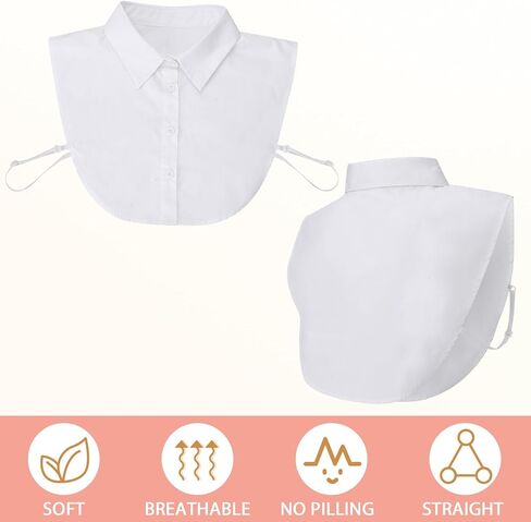 JATEBI 3 Pcs Fake Collar Detachable Collar False Dicky Collars Half False Blouse Dickey for Women in Saudi Arabia