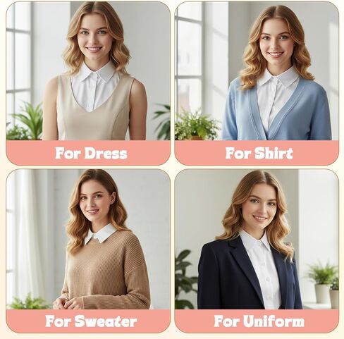 JATEBI 3 Pcs Fake Collar Detachable Collar False Dicky Collars Half False Blouse Dickey for Women in Saudi Arabia