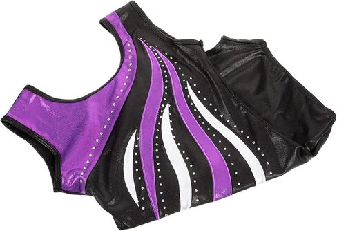 TEHAUX Gymnastics Leotard with Ballet Skirt, Washable and Quick-drying Purple Dance Performance Outfit for Ages 9-10 in Saudi Arabia