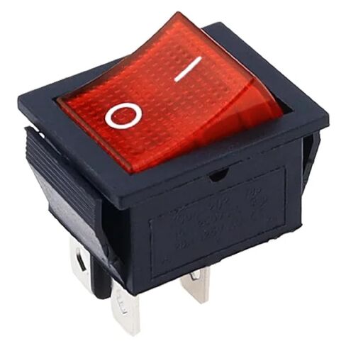 KCD4 مفتاح الروك 4 دبوس ON-Off 2 موضع مع ضوء، 16A 250VAC 20A 125VAC، مفتاح طاقة مضيء باللونين الأحمر والأزرق للمعدات الكهربائية (أصفر) in Kuwait