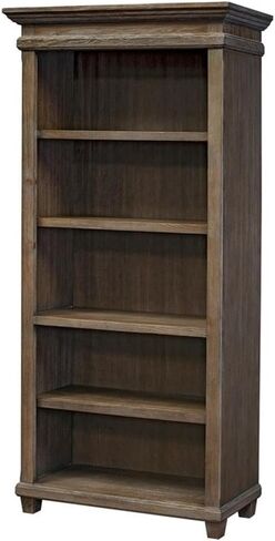 BOWERY HILL Set of 2 Credenza Office Desk Writing Table and Open Bookcase - Gray in Saudi Arabia