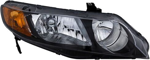 طقم مصابيح أمامية بديلة (يسار ويمين) يناسب Honda Civic Si Sedan 2007-2008 2.0L هالوجين in Kuwait