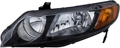 طقم مصابيح أمامية بديلة (يسار ويمين) يناسب Honda Civic Si Sedan 2007-2008 2.0L هالوجين in Kuwait