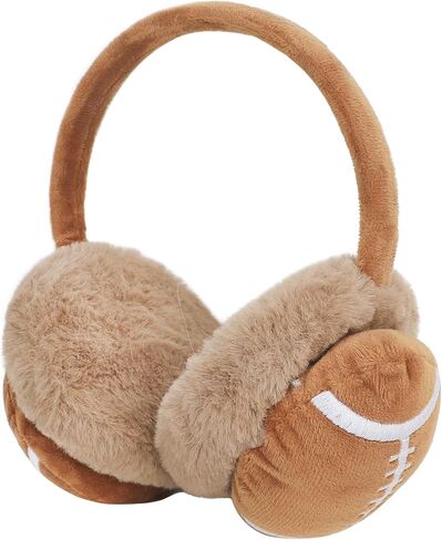 PURFUN Boys Girls Faux Fur Earmuffs Cute Cartoon Winter Warm Plush Ear Muffs Thermal Ear Warmers Outdoor Windproof Headwear in Saudi Arabia