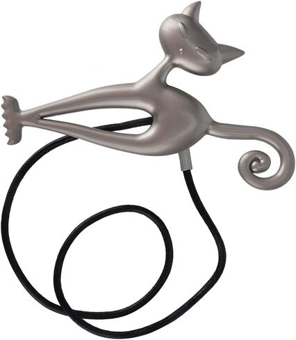 GLOGLOW Curtain Swag Holder Metal Cat Shape Magnetic Curtain Holders, Cotton Tieback Clips, Silver, 15.7 Inch, Easy Installation, 2 Pack Nan Daily Necessities in Saudi Arabia