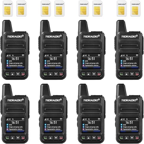 TIDRADIO M15 Global Walkie Talkies 4G POC with Sim Cards, Long Distance 5000 Miles Rechargeable Nationwide Unlimited Range Two Way Radios & USB-C Battery (2 Pack) in Saudi Arabia