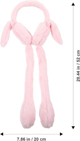 HANABASS Rabbit Ear Earmuffs Women Winter Plush Movable Ear Warmers Cold Weather Outdoor Accessories in Saudi Arabia