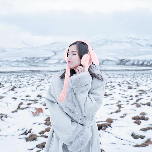 HANABASS Rabbit Ear Earmuffs Women Winter Plush Movable Ear Warmers Cold Weather Outdoor Accessories in Saudi Arabia