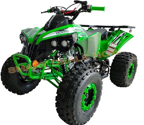 HHH ترقية 125cc ATV Sports ATV Quad Youth Utility Style 125cc ATV أوتوماتيكية بالكامل مع غاز عكسي ATV 4 ويلر أوتلاندر ATV Quads إطارات كبيرة 19/18 بوصة (أحمر) in Kuwait