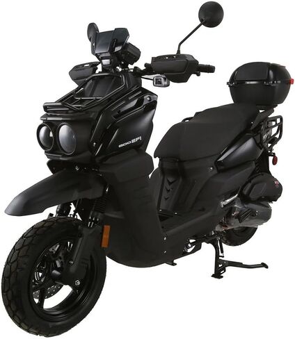 HHH ترقية خزان 200 EFI سكوتر TANK 200 دراجة نارية 200cc دراجة نارية سكوتر دراجة الشارع أوتوماتيكية بالكامل مع مطابقة الجذع الخلفي (أسود) in Kuwait
