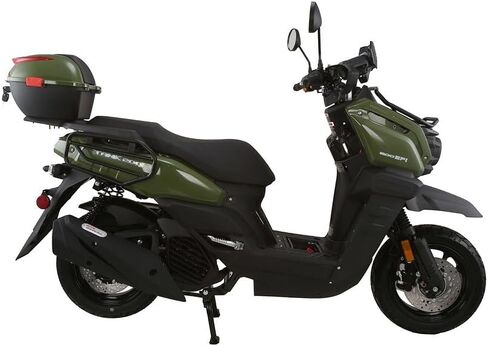 HHH ترقية خزان 200 EFI سكوتر TANK 200 دراجة نارية 200cc دراجة نارية سكوتر دراجة الشارع أوتوماتيكية بالكامل مع مطابقة الجذع الخلفي (أسود) in Kuwait