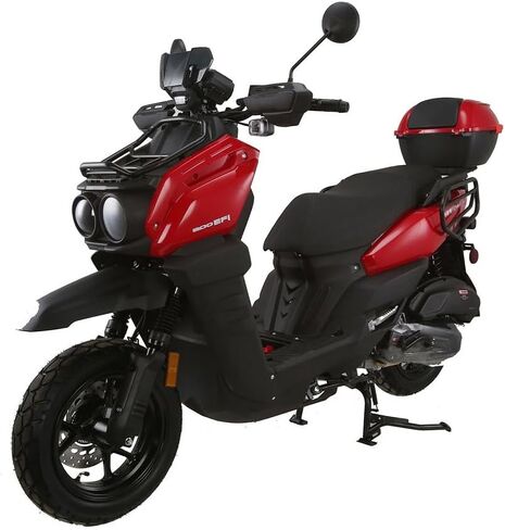 HHH ترقية خزان 200 EFI سكوتر TANK 200 دراجة نارية 200cc دراجة نارية سكوتر دراجة الشارع أوتوماتيكية بالكامل مع مطابقة الجذع الخلفي (أسود) in Kuwait