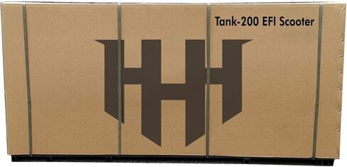 HHH ترقية خزان 200 EFI سكوتر TANK 200 دراجة نارية 200cc دراجة نارية سكوتر دراجة الشارع أوتوماتيكية بالكامل مع مطابقة الجذع الخلفي (أسود) in Kuwait