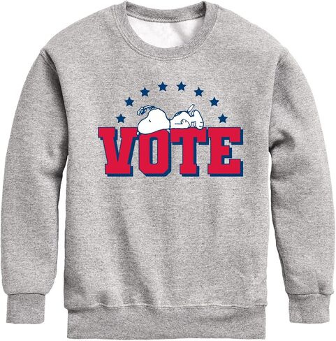 HYBRID APPAREL - Peanuts - Vote Snoopy - Toddler & Youth Crewneck Fleece Sweatshirt in Saudi Arabia