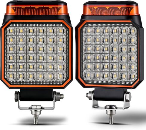 2-in-1 Amber Plow Lights - 2 PCS Waterproof Strobe Emergency Flashing Lights - Safety Warning Lights for Snow Plow Trucks Construction Cars ATV Forklift in Saudi Arabia