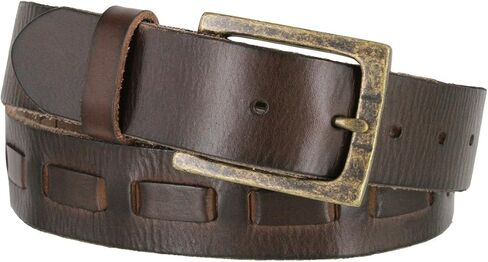 383000-04 Full Grain Leather Belt Strap with Antique Buckle in Saudi Arabia