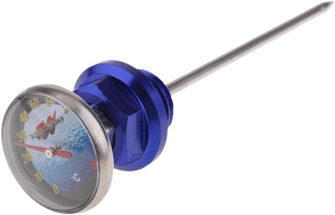 Motorcycle Oil Tank Dipstick With Temperature Gauge 110cc 125cc Compatible With Motorbike Pit Bike ATV Aluminum(Black) in Saudi Arabia