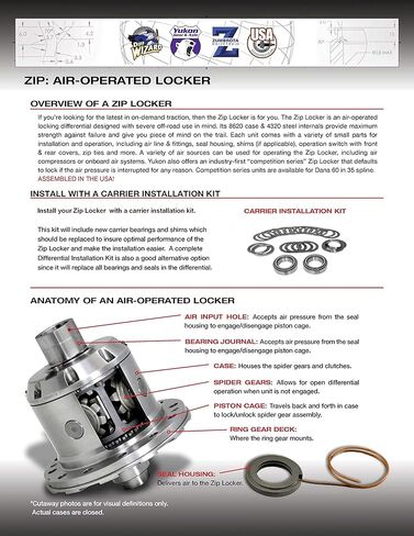 Yukon YZLD60-4-35 Zip Locker for Dana 60 35-Spline in Saudi Arabia
