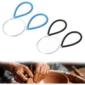 23.6"Clay Wire Cutter Tool - 2 Pack with Black & Blue Comfort Grip, Pottery Cutting Tool for Wheel, Studio, Ceramics & Adult Crafters in Saudi Arabia