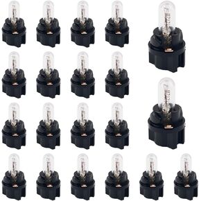 20PCS Halogen Instrument Cluster Bulbs Kit,High Brightness T5 207 286 Dash Lights for Car Interior/Speedometer/Dashboard/Tachometer,12V 2W Dash Light Bulbs Replacement in Kuwait