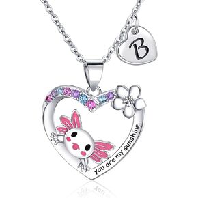 قلادات اكسولوتل هدايا للبنات - مجوهرات اكسولوتل الأولية أنت قلبي صن شاين هارت - هدايا عيد ميلاد للنساء والفتيات المراهقات والأطفال الصغار in Kuwait