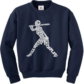 Threadrock Big Girls' Softball Batter Typography Youth Sweatshirt in Saudi Arabia
