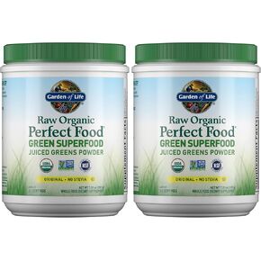 Garden of Life Raw Organic Perfect Food Green Superfood Juiced Greens Powder - Apple Flavor, 30 Servings - Vegan Gluten Free Whole Food Dietary Supplement, Greens Plus Probiotics & Enzymes in Saudi Arabia